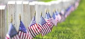 flags along graves photo